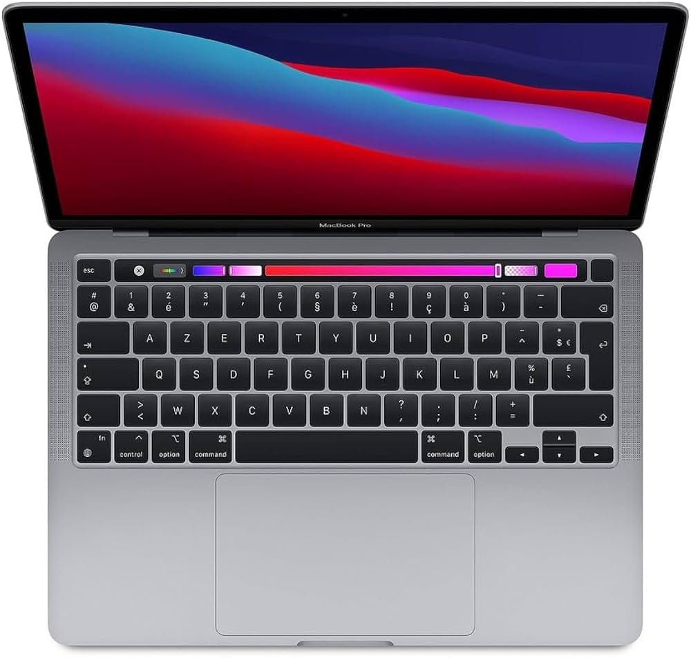 Macbook Pro 13 M1 Reconditionné Gris Sidéral MacBook Pro 13 pouces M1 reconditionné gris sidéral, clavier AZERTY et Touch Bar