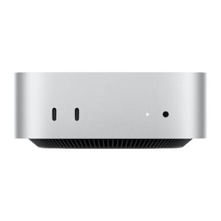 Mac mini M4 reconditionné vu de face avec ports USB-C et prise casque