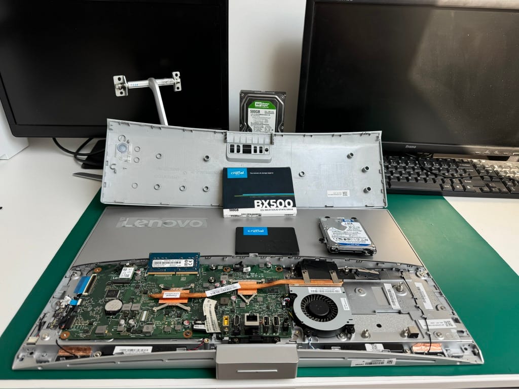 Récupération de données puis passage au SSD sur un PC portable Lenovo