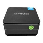 Mini PC GMKtec G2 Plus reconditionné, Intel N150, vu de face avec son bouton marche